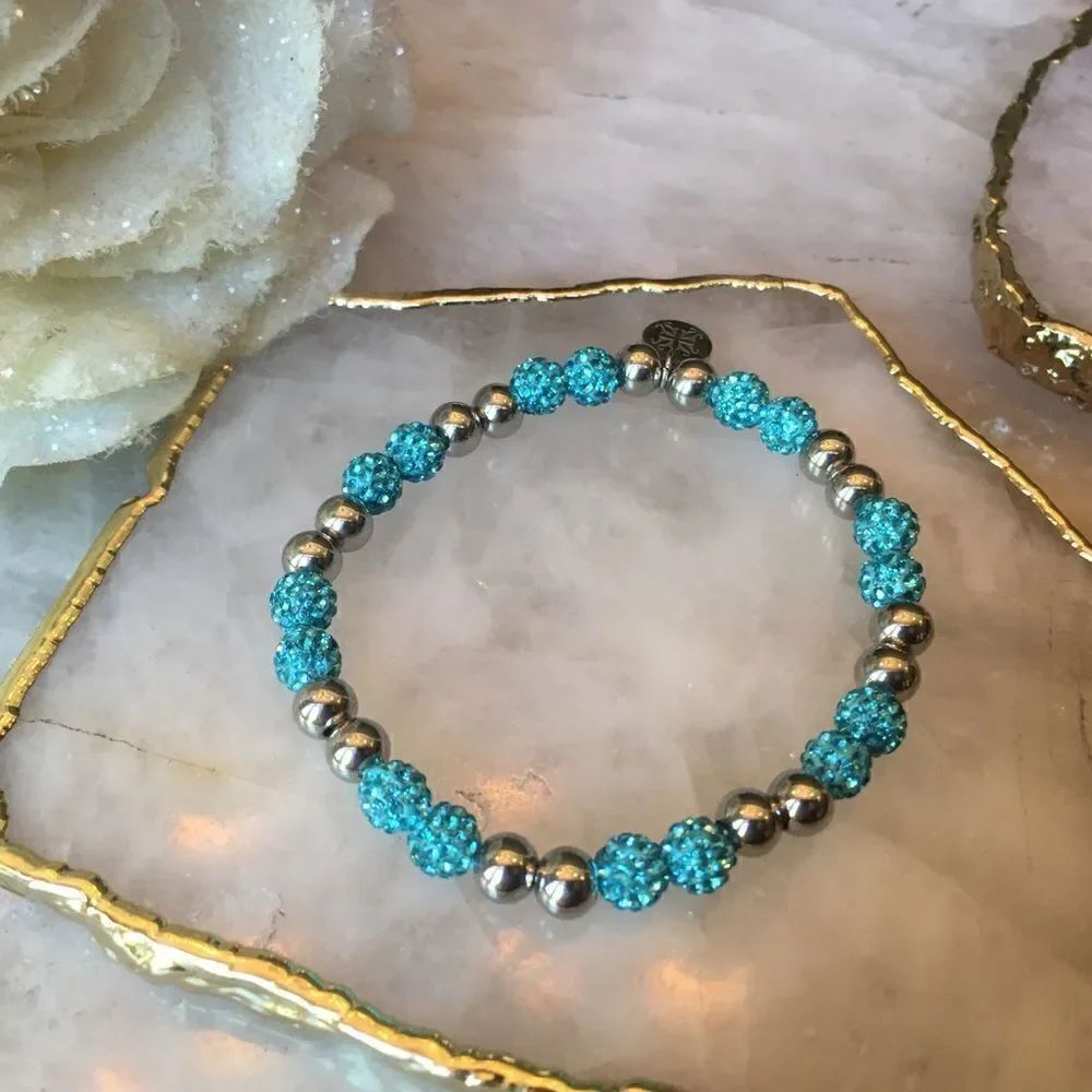 Bright Hot Baby Blue Rustic Cuff! - Picture 3 of 11